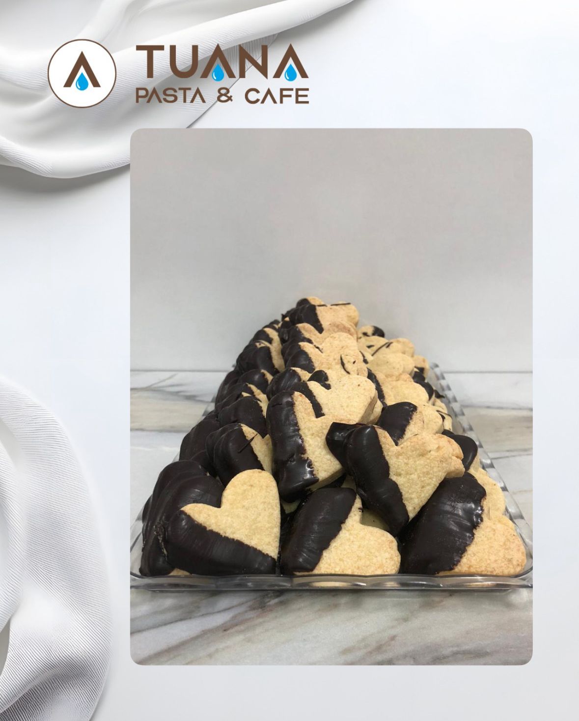 çikolata kaplamalı kalp kurabiye